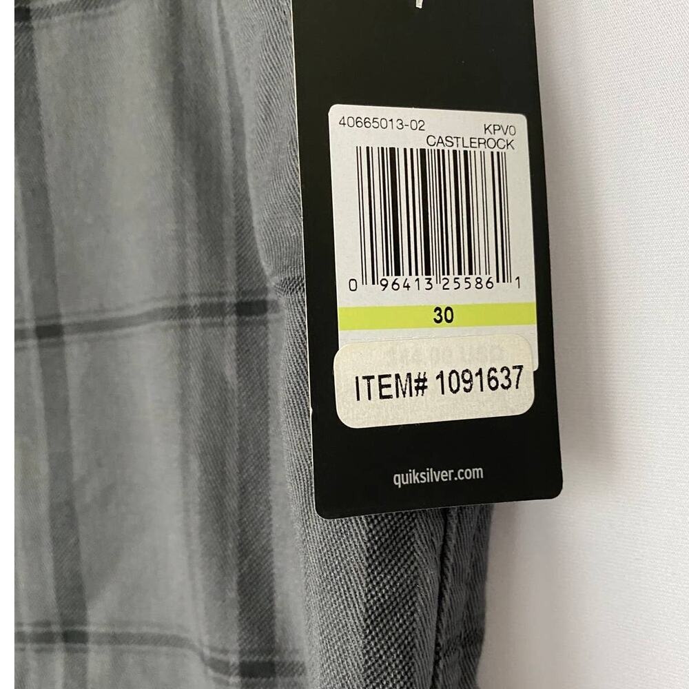 Quiksilver Gray Plaid Hybrid Shorts - Picture 9 of 13